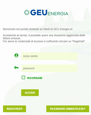 GEU Energia Area Clienti