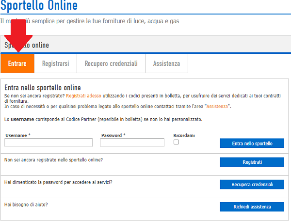 Login Dolomiti Energia