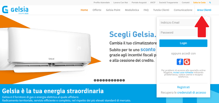 Area Clienti Gelsia My Gelsia Login e Molto Altro