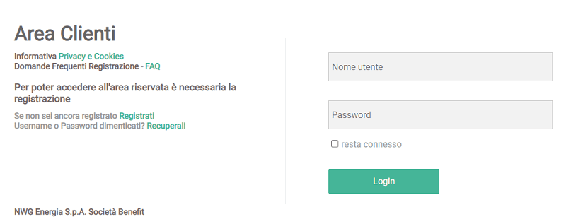 Login NWG Energia