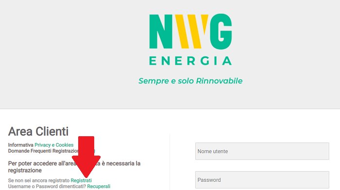 Registrazione NWG Energia