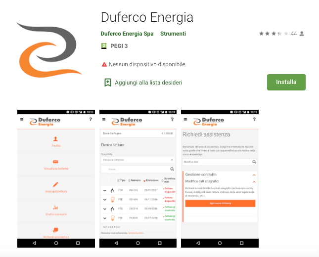 App Duferco Energia