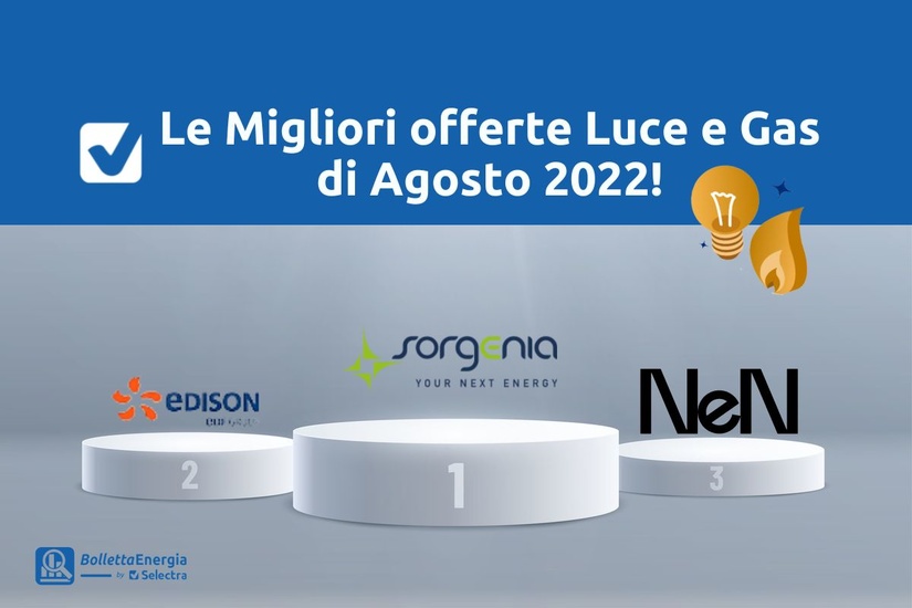 Offerte luce e gas di agosto